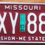 1992 Missouri Vg Automobile License Plate Store Collectible License