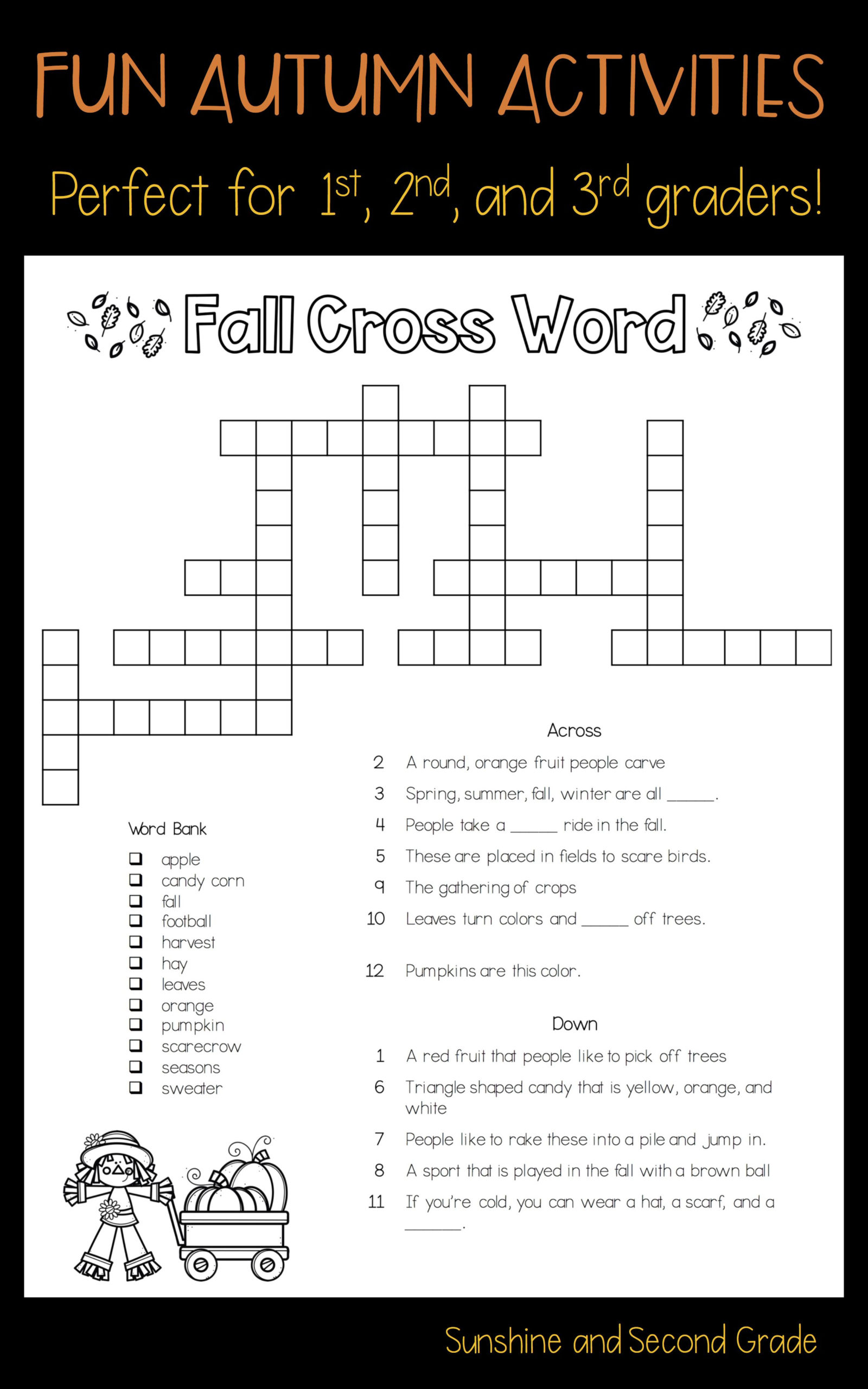 3rd Grade Crossword Puzzle For Grade 3 How To Do This