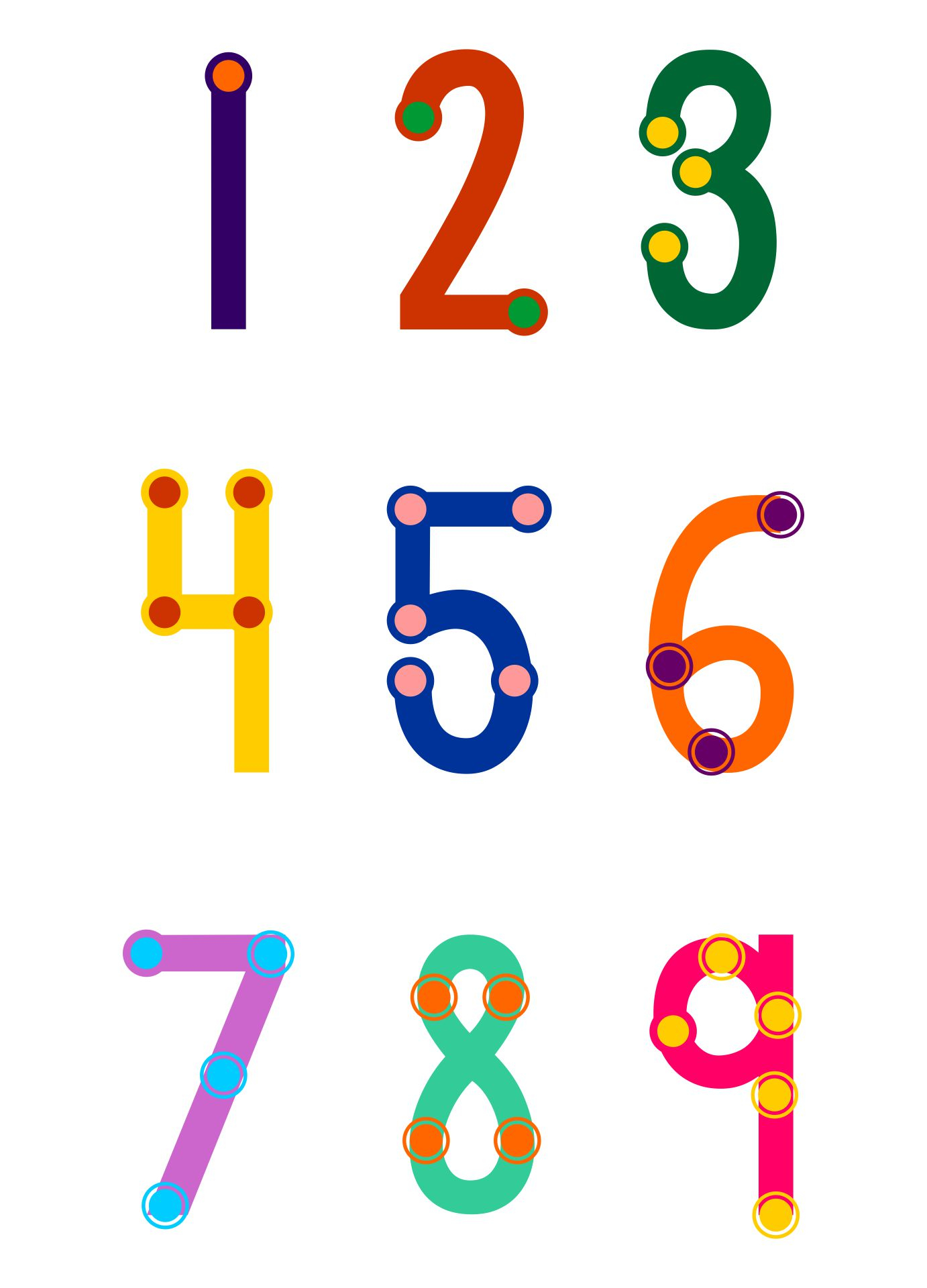 4 Best TouchMath Numbers 1 9 Printable Printablee