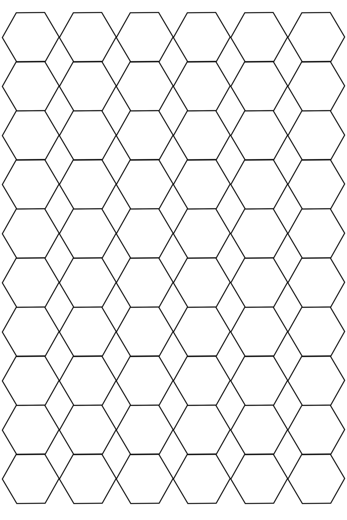 5 Free Printable Hexagonal Graph Paper Template In PDF Graph Paper Print