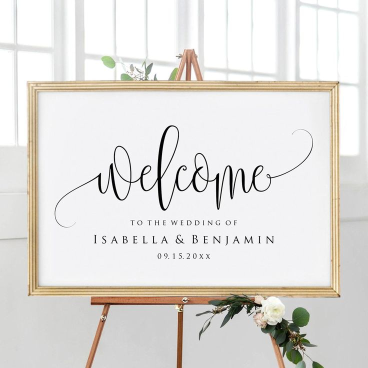 5 Sizes Editable Wedding Welcome Sign Template Welcome 