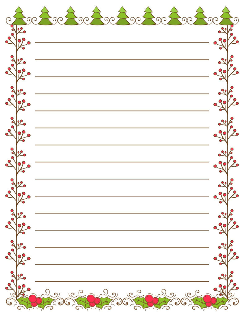 6 Best Christmas Writing Paper Template Printable 