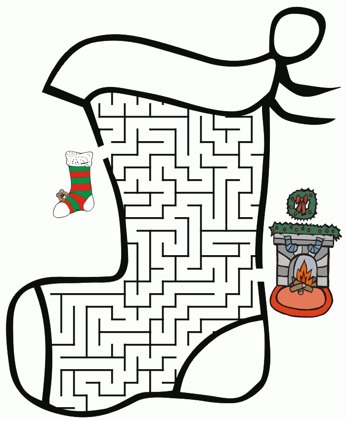 6 Easy Christmas Mazes For Kids