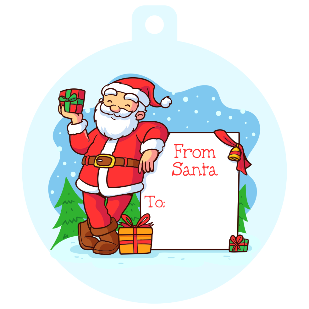 7 Best Free Printable Santa Gift Tags Christmas Printablee