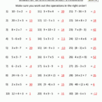 8th Grade Math Printable Worksheets With Answers Math