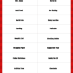 A Printable Word List For Christmas Pictionary Christmas Pictionary