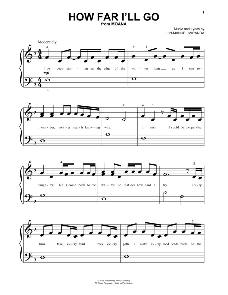 Alessia Cara How Far I Ll Go Sheet Music Notes And Chords For Piano