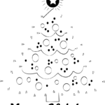 Beautiful Christmas Tree Dot To Dot Printable Worksheet Connect The Dots