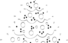 Beautiful Christmas Tree Dot To Dot Printable Worksheet Connect The Dots