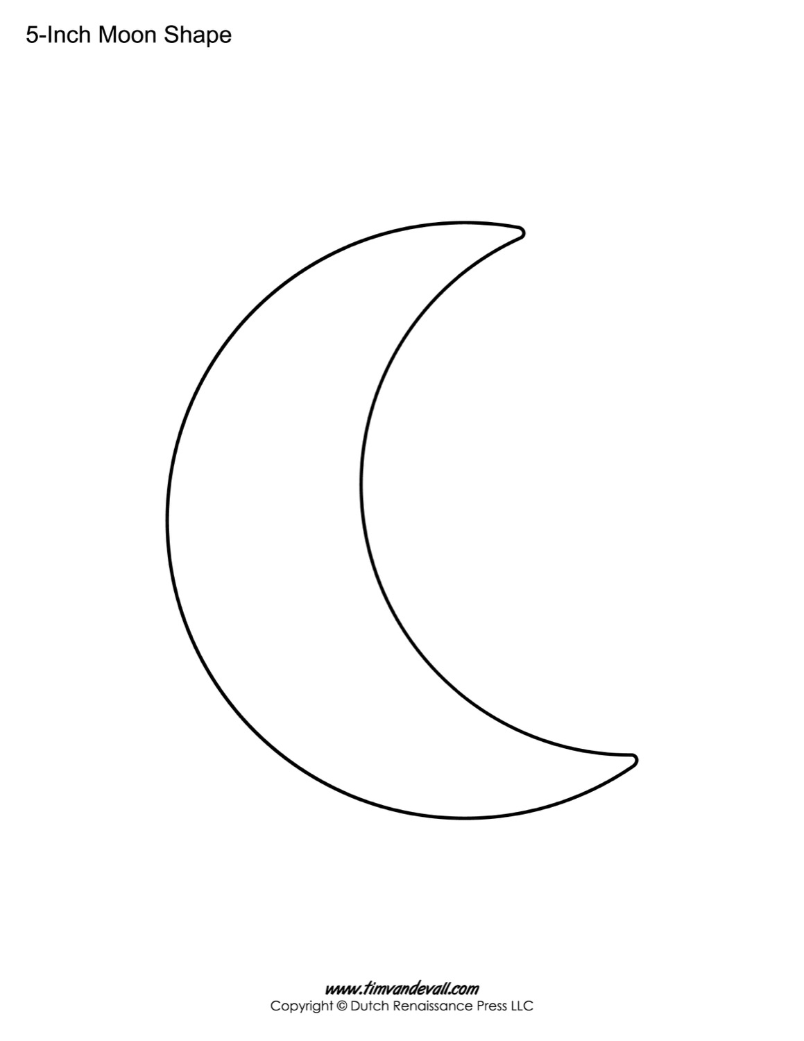 Blank Moon Templates Printable Moon Shapes