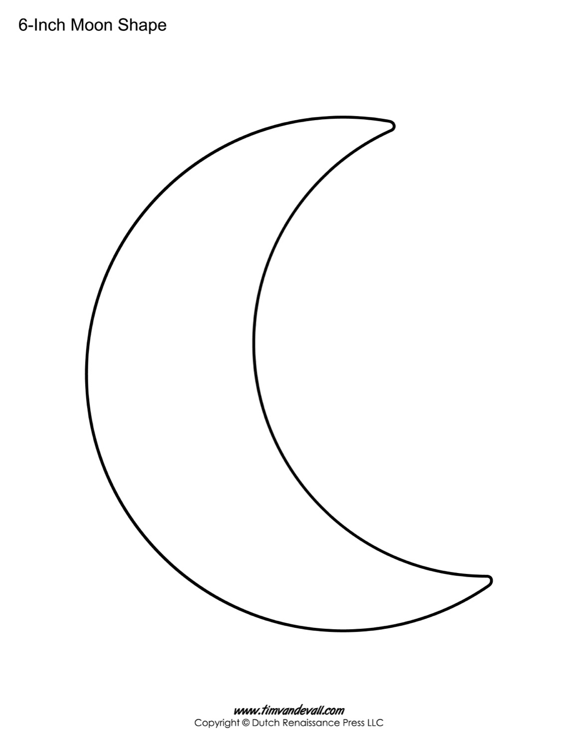 Blank Moon Templates Printable Moon Shapes