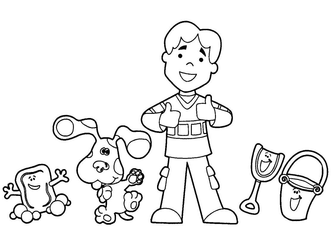Blue s Clues Coloring Lesson Kids Coloring Page 