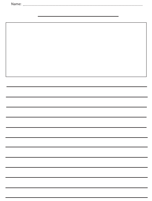 Bold Lined Paper With Picture Box Download Printable PDF 