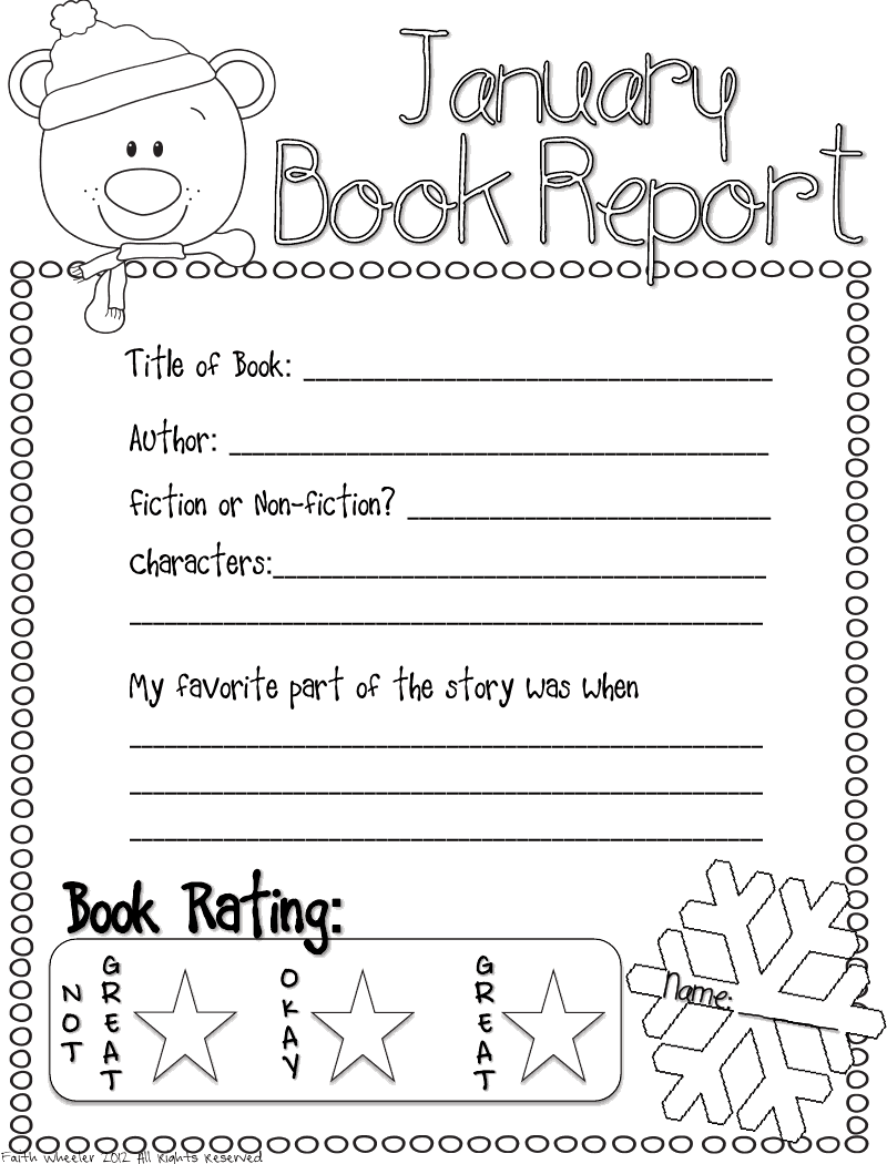 Book Report Template 1st Grade 1 TEMPLATES EXAMPLE Book Report 