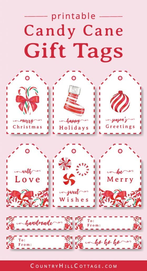 Candy Cane Gift Tags DIY Holiday Gift Tags Gift Tags Diy Diy Holiday 