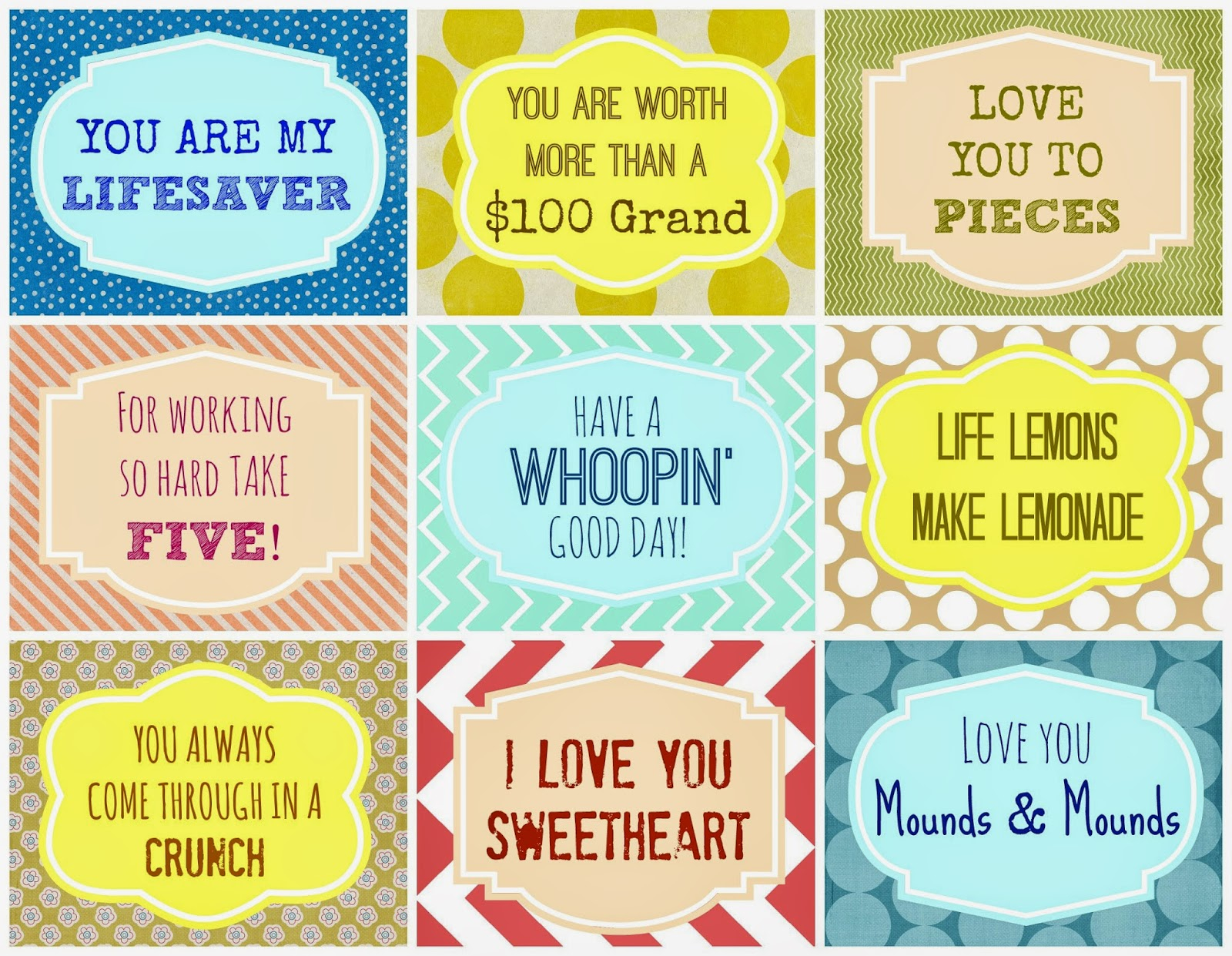 Candy Grams Free Printable 