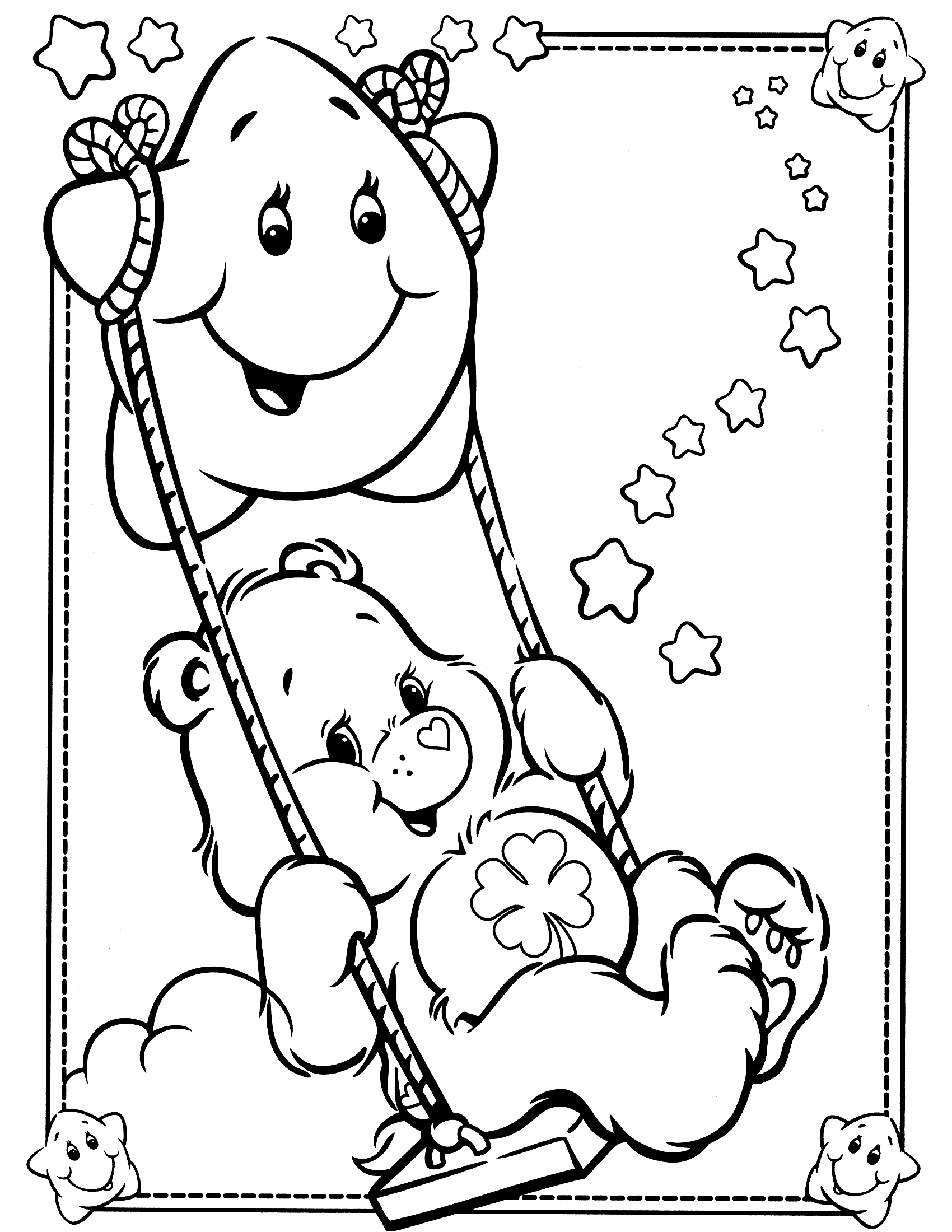 Care Bears Cartoons Printable Coloring Pages