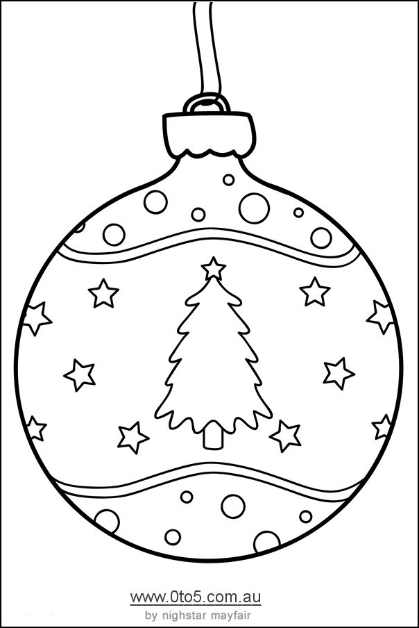 Christmas Baubles balls Christmas Coloring Printables Printable 