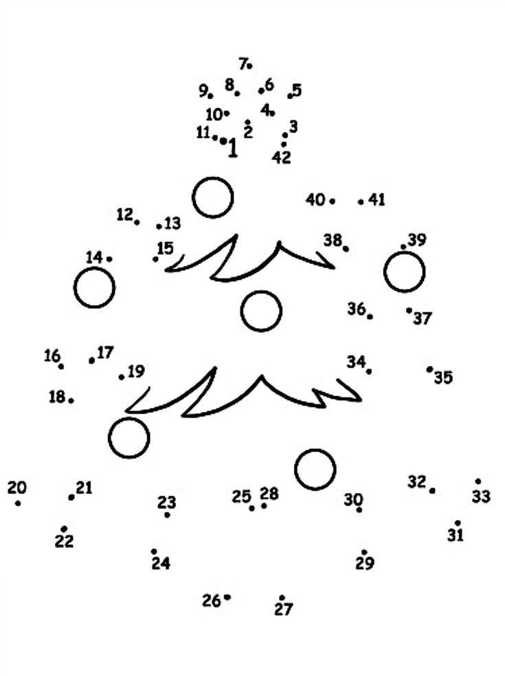 Christmas Connect The Dots Printable Dot To Dots Worksheets For 