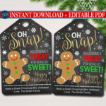 Christmas Cookie Gift Tag Sweet Treat Holiday Bakery