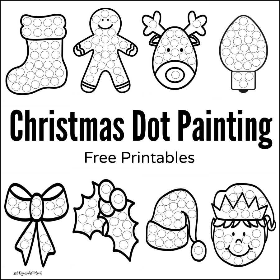 Christmas Dot Painting Free Printables The Resourceful 