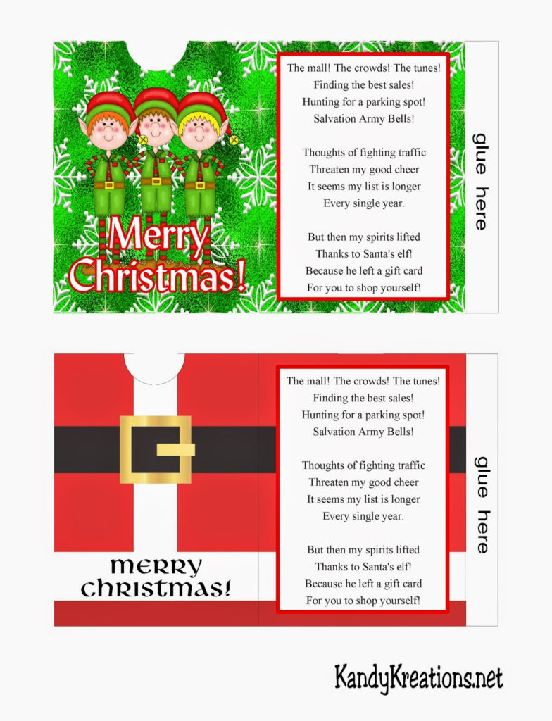 Christmas Gift Card Envelope Free Printables DIY Party Mom