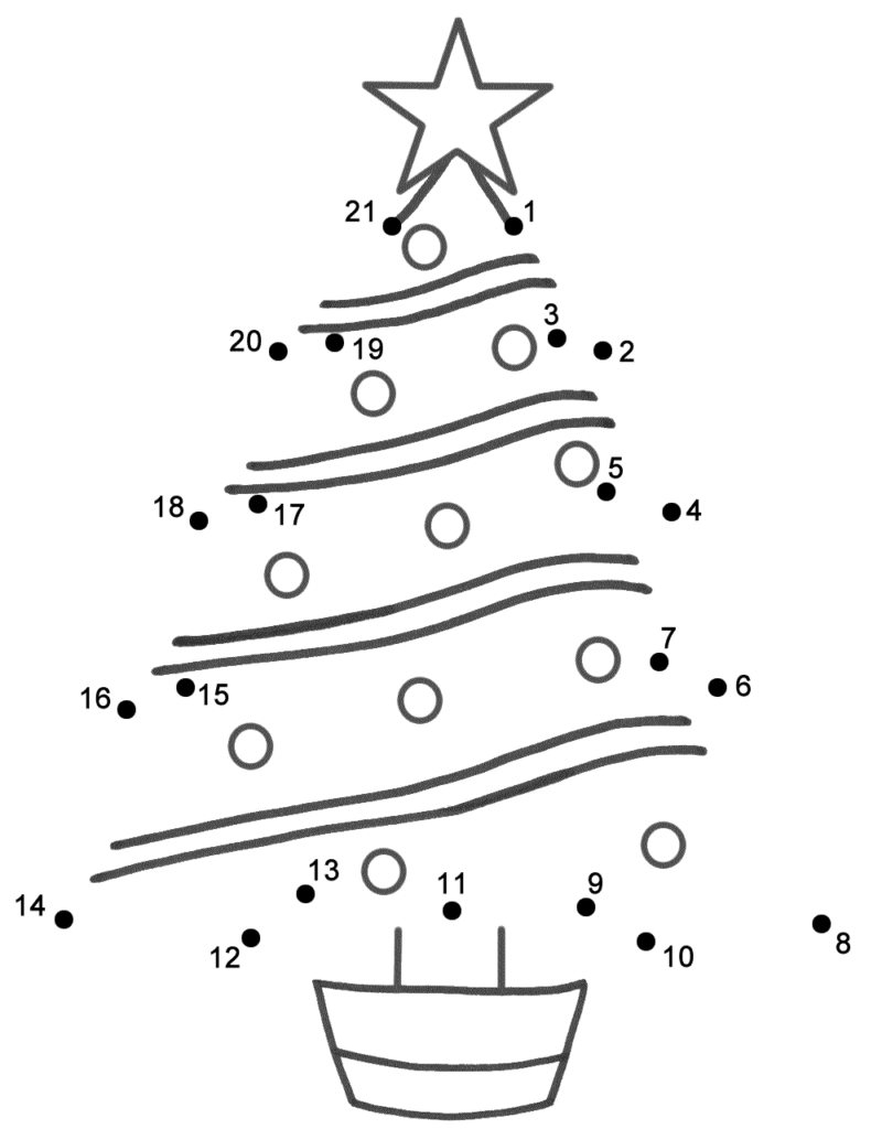 Connect The Dots Christmas Coloring Home