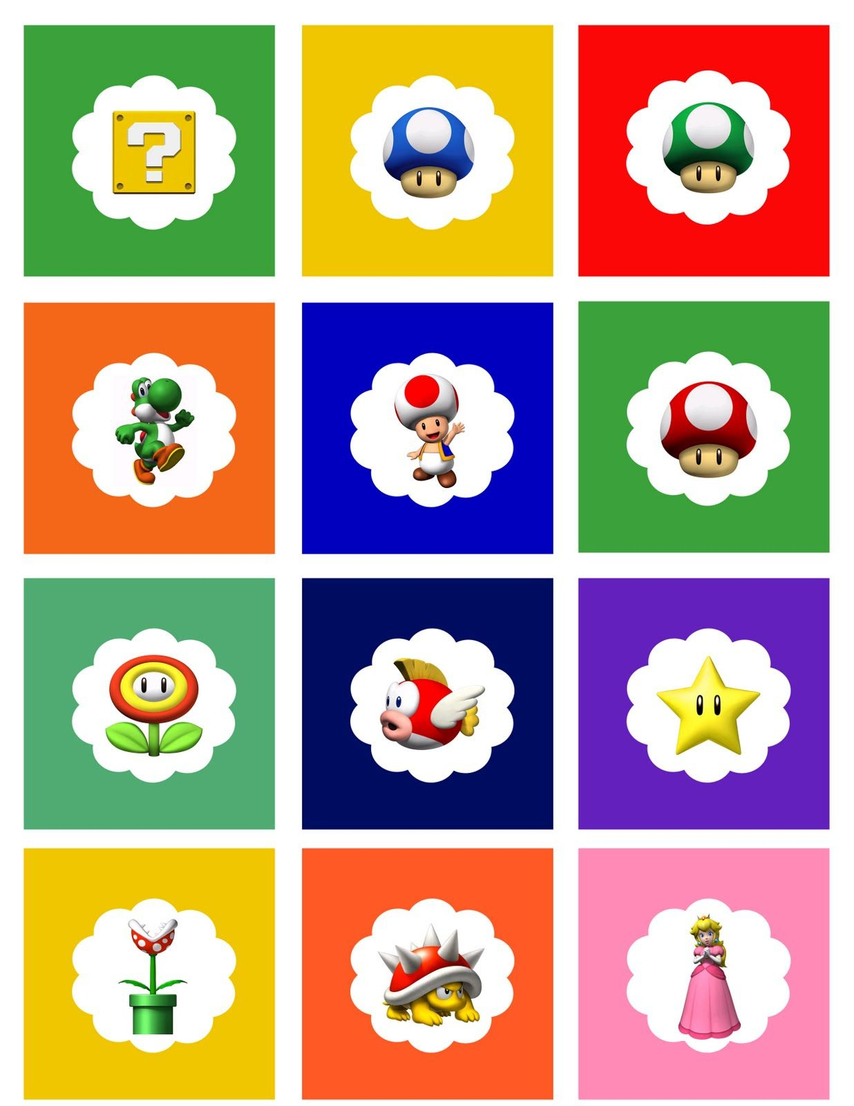 Crafty Susanita Free Super Mario Cupcake Toppers Tags Fiesta De 