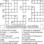 Crossword About Hajj Ramadan Activities Word Puzzles For Kids