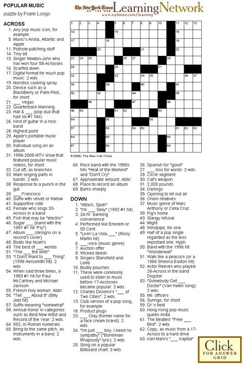 Crossword La Times Answers Crossword Lover