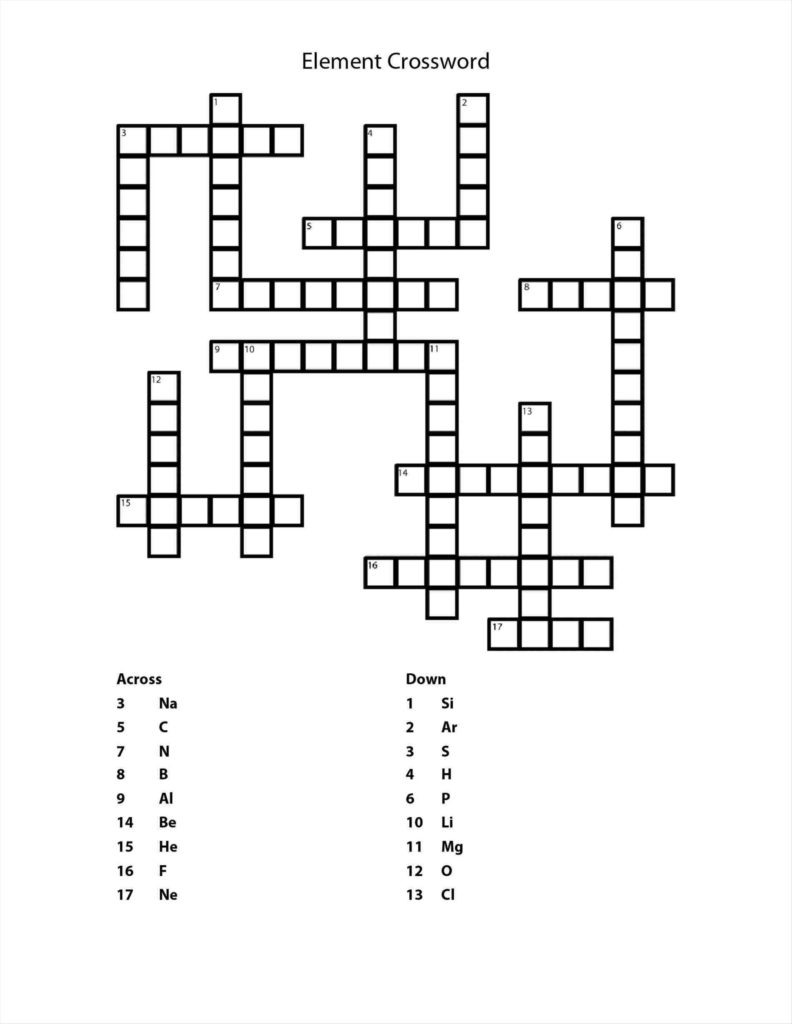 Crossword Puzzle Maker Printable And Free Printable