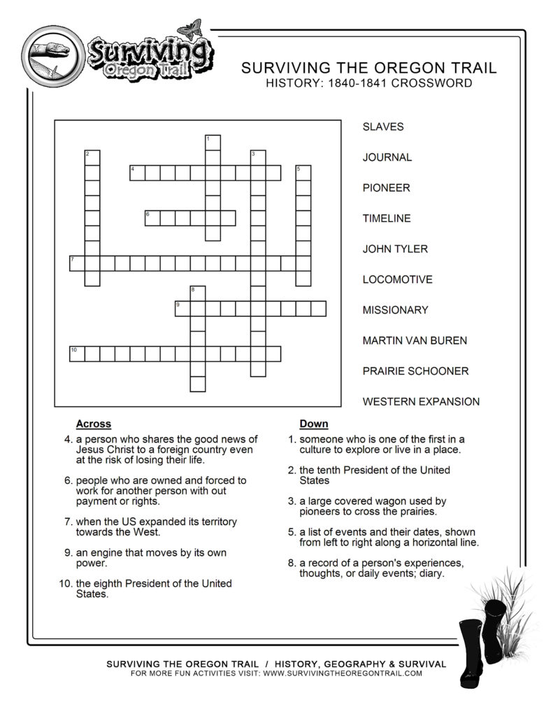 Crossword Puzzles Printable 6Th Grade Printable Crossword Puzzles
