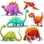 Different Type Of Dinosaurs 413498 Vector Art At Vecteezy