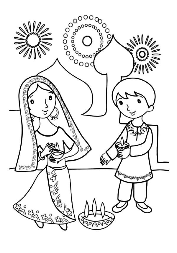 Diwali Coloring Pages Coloring Home