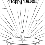 Diwali Diya Coloring Page Free Printable Coloring Pages