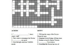 Doctor Who Crossword Puzzle Doctor Who Crochet Doctor Who Crossword