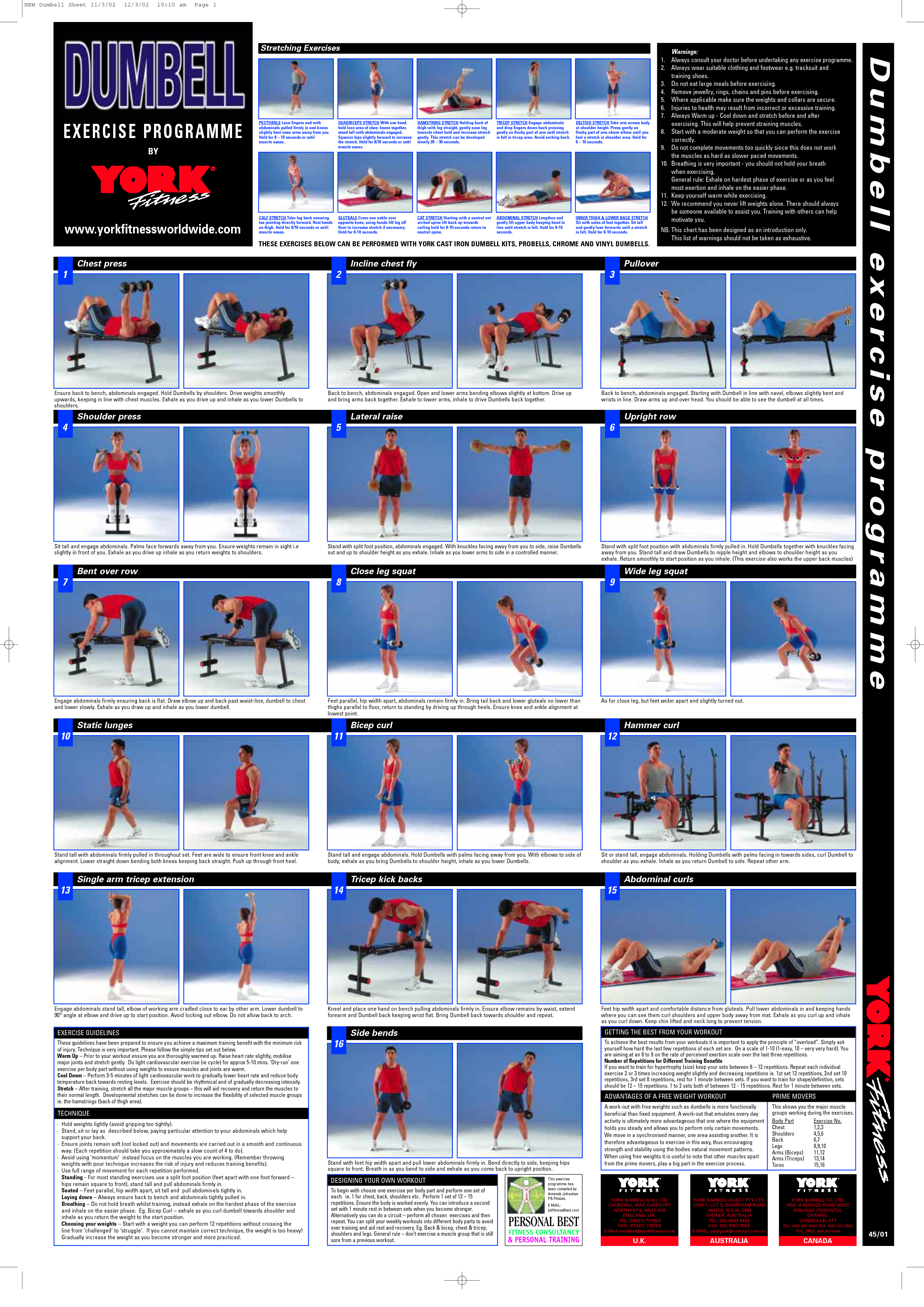 Dumbbell Exercise Chart PDF Dumbbell Workout Plan Dumbell Workout 