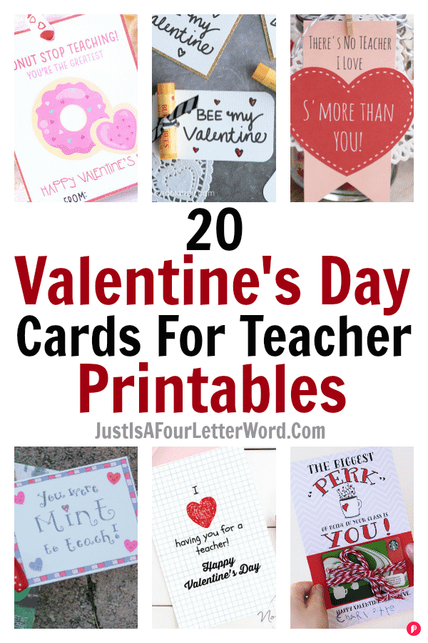 Easy Teacher Valentines Free Printable Cards For Teacher Gifts