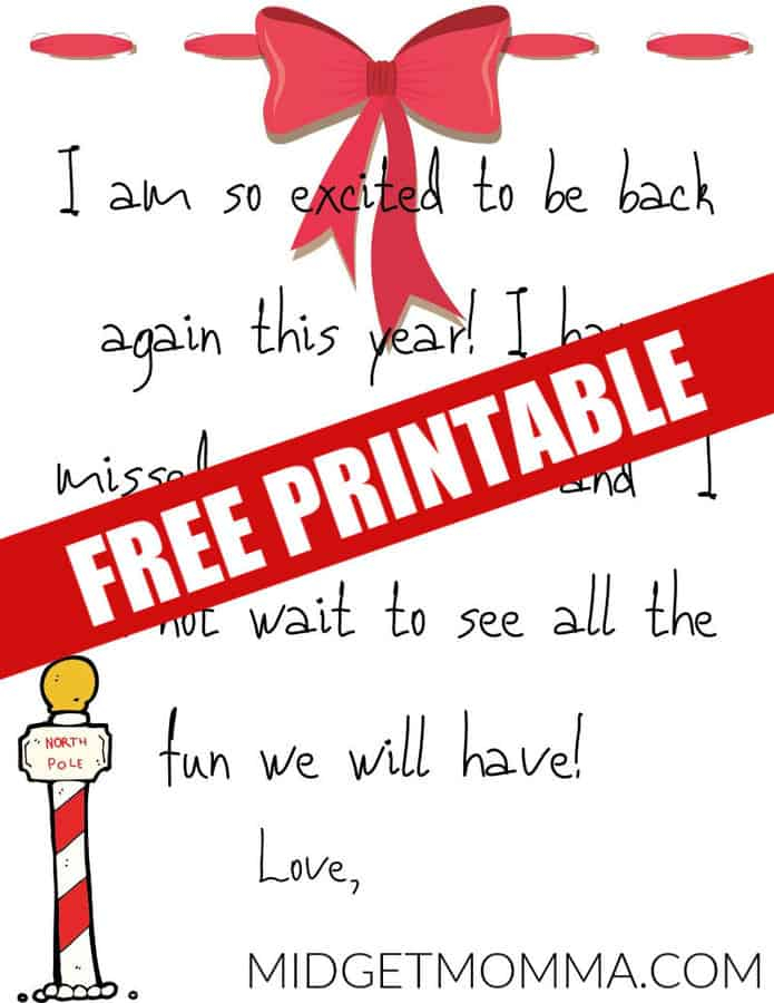 Elf On The Shelf I m Back Letter Printable MidgetMomma