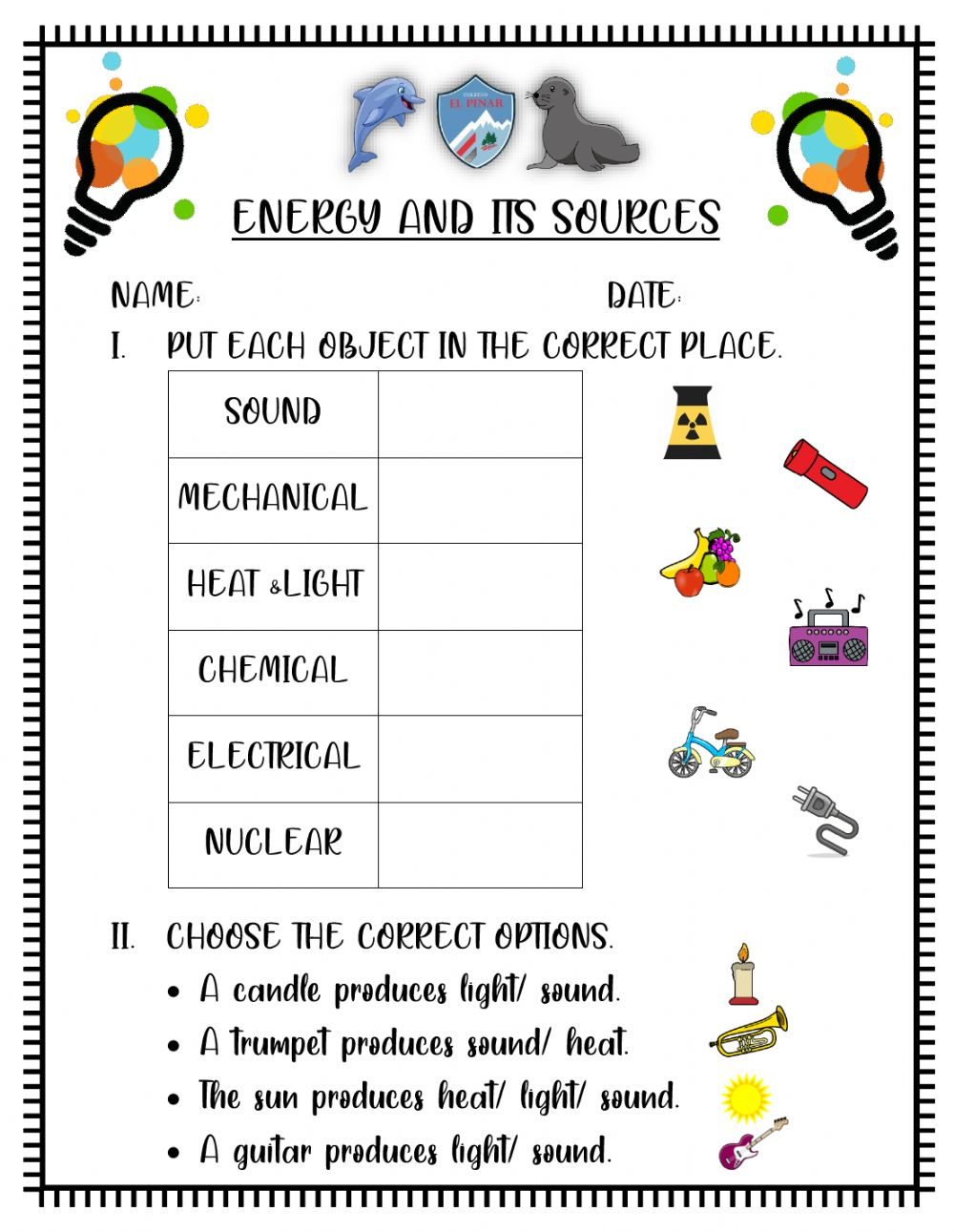 Energy And Its Sources Worksheet