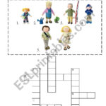 English Worksheets Family Members Crossword