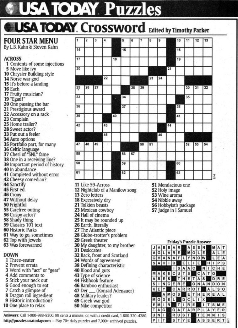 Extra Large Print Crossword Puzzles Educational 