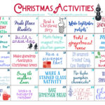 Family Activities Advent Calendar Free Printable