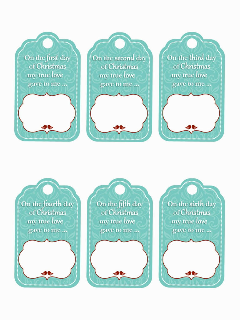 Family Home Fun 12 Days Of Christmas Gift Tag Printables