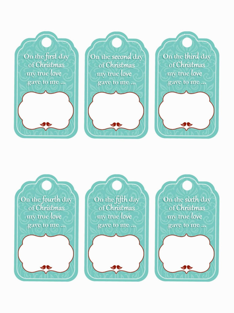 Family Home Fun 12 Days Of Christmas Gift Tag Printables