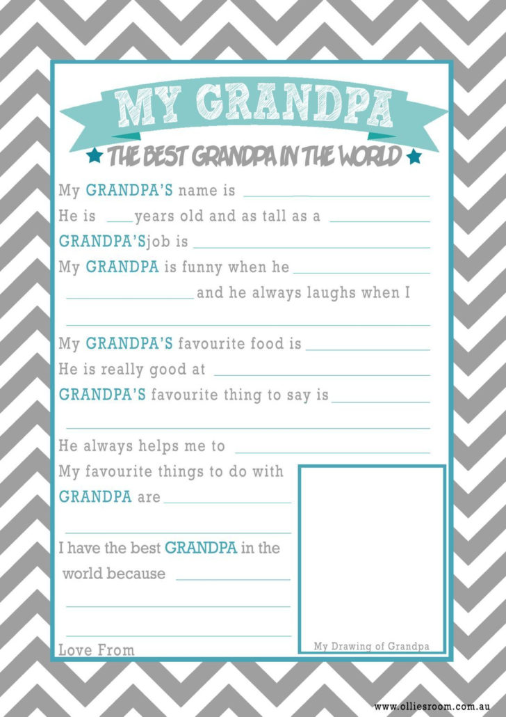 Father S Day Printable All About Grandpa Questionnaire Etsy Father