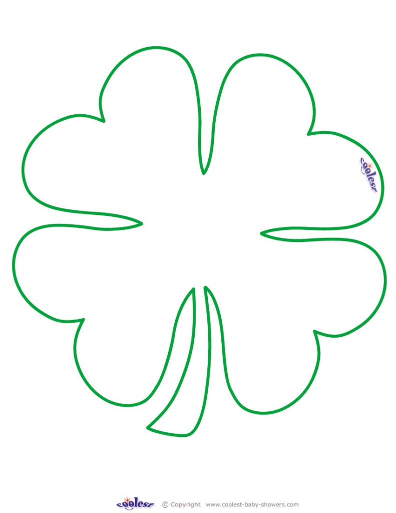 Four Leaf Clover Template Printable Free Free Printable