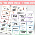 Free Christmas Pictionary Holiday Party Game Card Printables