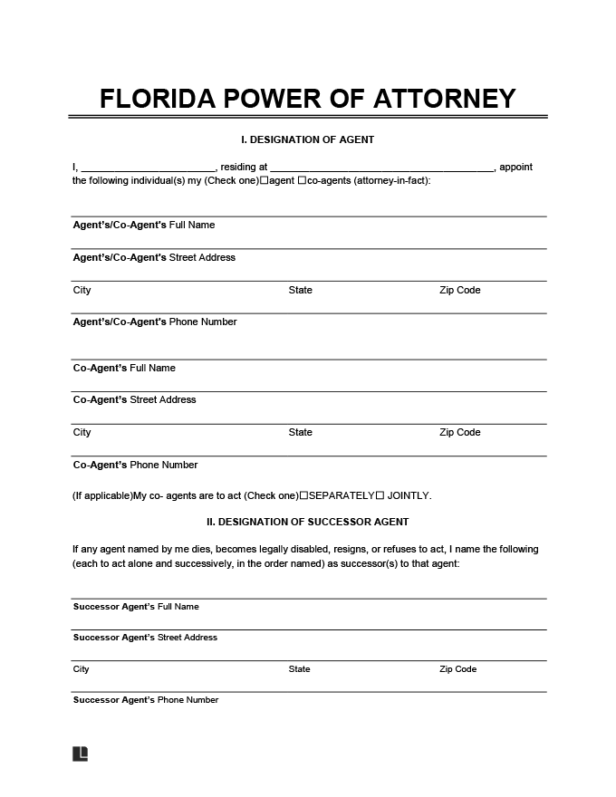 Free Florida Power Of Attorney Forms Durable Medical General Limited