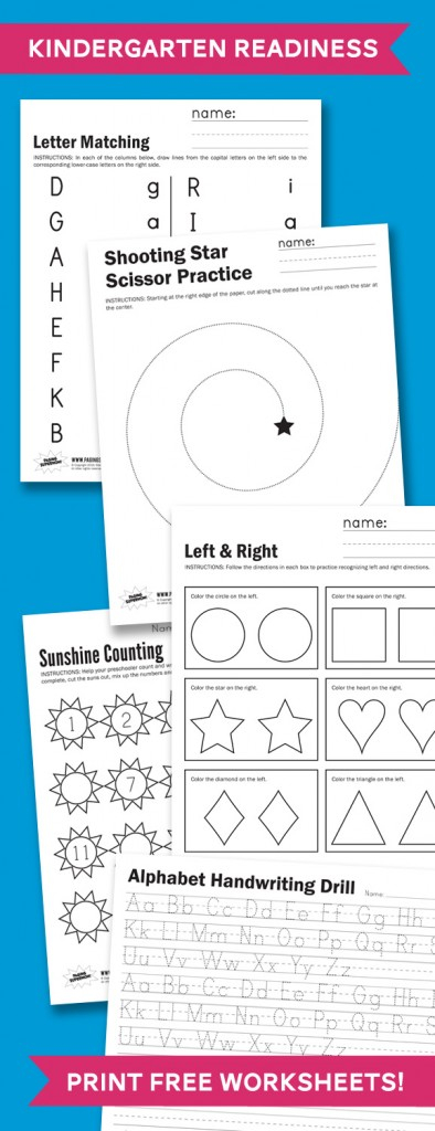 Free Kindergarten Readiness Printables Free Homeschool Deals